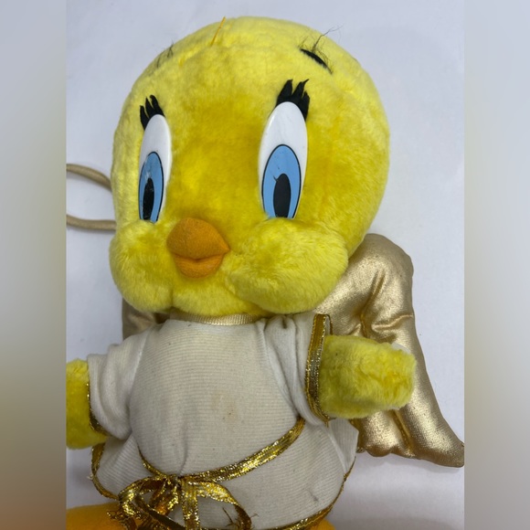 Vintage 1998 90s Looney Tunes ANGEL TWEETY BIRD Plush Wings Halo ACE 17" - Picture 7 of 11